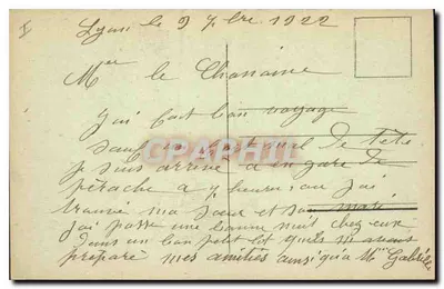 LYON — Praça e Catedral de São João — M.F. n°14 — Verso