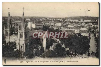 Vichy — Katedra św. Ludwika i ogólny widok — widok z Astoria-Palace