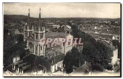 Vichy — Katedra św. Ludwika — Pejzaż panoramiczny — LL