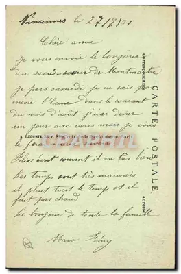 Parijs — De Basiliek van het Heilig Hart met de Monumentale Trap — A. P. n° 462 — Achterkant