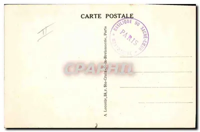 Paris — O Velho Montmartre — editor François D'Arcy, n° 134 — Verso