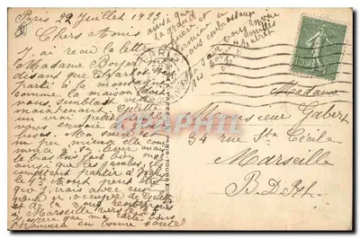 Parijs — De Basiliek van het Heilig Hart met de Monumentale Trappen — A.P. n°459 — Achterkant