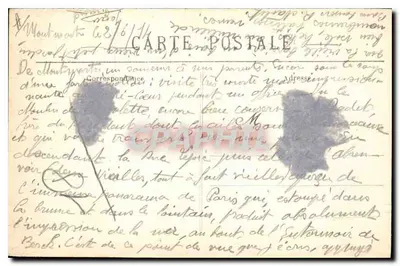 Montmartre — A Casa com Telhado de Chaume — G. C. A. Paris n°584 — Verso