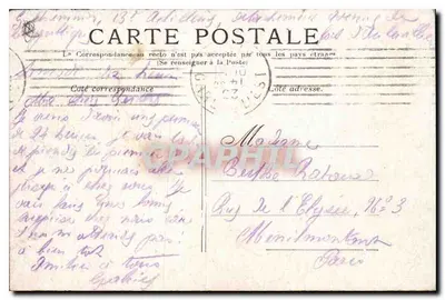 Paris — O Sagrado Coração de Montmartre — editor não identificado — Verso