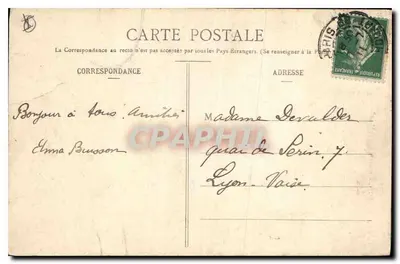 पेरिस - सैंट मार्टेन के सेंट कोर बेसिलिका — जे. एच. — संख्या 389 — पीछे