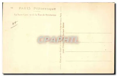 Le Sacré-Cœur — picturesque view from the Rue de Steinkeurque — Published by the Établis YVON, Paris — Back