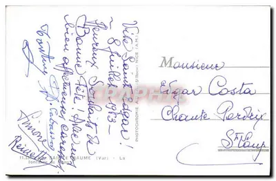 Fonte de Mans - Sainte Baume — Fotocromia, editor La Fontaine de Mans, n°11.396 — Verso