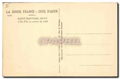 Wyspa Złota w Saint-Raphaël - Agay — Édition d'Art YVON, seria 4/78 — Rewers