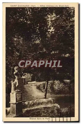 Saint-Zacharie (Var) — Hotel Château de Mont-Vert — Estátua no Parque