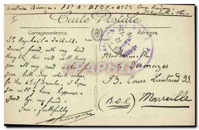 Saint-Raphaël — Avenida das Mimosa — LL. — Selaucta — Verso