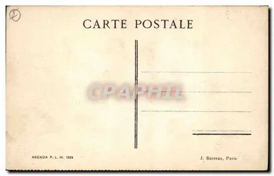 Isola di Port-Cros — Il Castello forte (Francesco I) e il Piccolo Porto — Agenda P. L. M. 1929 — Verso