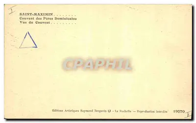 Saint-Maximin — Convento dos Padres Dominicanos — Éditions Artistiques Raymond Bergevin — Verso