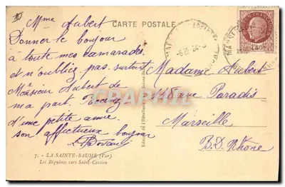 As Béguinas em direção a Saint-Cassien — Editor da Hotelaria — n°7 — Verso