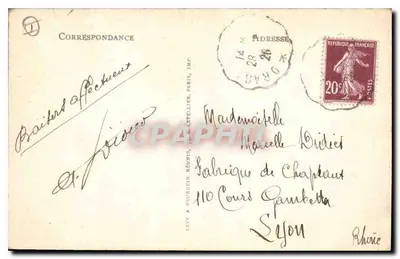Draguignan — Wieża zegarowa — wydawca Levé & Neurotin, n°1096 — Rewers