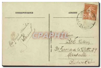 Paris - A Estação Saint-Lazare e a Rue de Rome — Imp. fot. « L'Abellie » n°266 — Verso