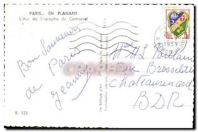 Paryż — Arc de Triomphe du Carrousel — Les Éditions d'Art — Rewers