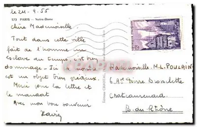 Notre-Dame w Paryżu — widok fasady — Chantal, n°173 — Rewers