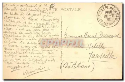 Haut-Kœnigsbourg (Alsácia) — castelo forte na colina — editor desconhecido, n°1 — Verso