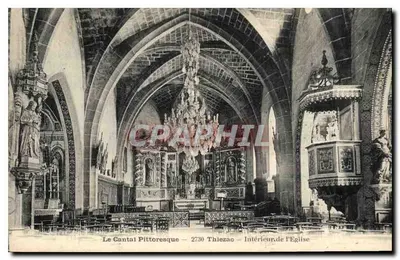 Thiezac — Interior da Igreja — Le Cantal Pittoresque — 2730