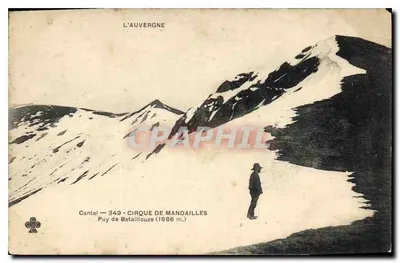 Bilhete postal antigo Cantal Cirque de Mandailles Puy de Bataillouze