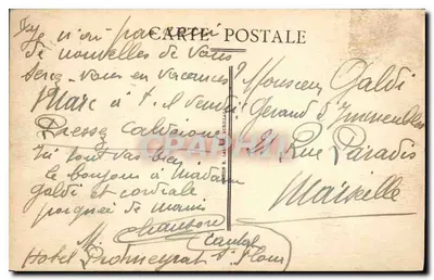 O Cantal pitoresco - 403. Vacherie no Col de Romblère — Editor: Étienne Marceau — Verso