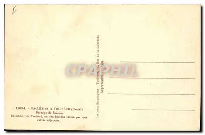 Vale da Truyère — Barragem de Sarrans — Les Arts Graphiques, Toulouse — Verso