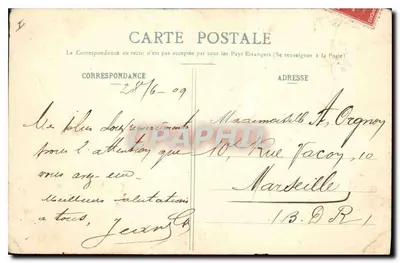 Stara pocztówka Aix-les-Bains Villa des Fleurs — Rewers