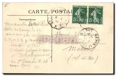 Saint-Germain-en-Laye — Perspektywa z Tarasy, zbudowana przez Le Nôtre — wydawca A. Monchel — Rewers