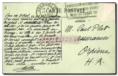 Uriage-les-Bains — Vista del Parco — LL. n°24 — Verso