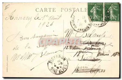 Annecy — Marquisaty — Pamiętne miejsca Savoie — Rewers