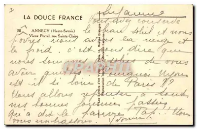 Anneyce (Haute-Savoie) — Stary Portal ulicy Sainte-Claire — Wydawnictwo Sztuki Yvqin — Rewers