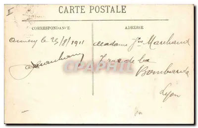 Lac d'Annecy — Détroit — Montagnes d'Entrevernes — Éditeur L.L. n°156 — Rückseite