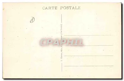 Lago de Annecy — Vista panorámica con montañas, iglesia y castillo — L. Faurie, editor, en Annecy (Alta Saboya) — Reverso