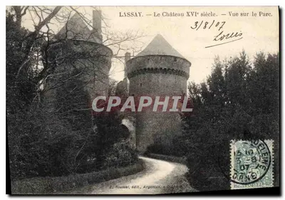 LASSAY — O Castelo do Século XVI — Vista sobre o Parque — E. Roussel, editor, Argentan — Série 8