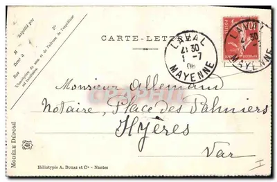 Porta Beucheresse — La Vallée — Héliotypie A. Dugas et Cie, Nantes — Rewers
