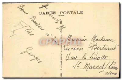 Bilhete postal antigo Pont Erambourg le Noireau — Verso