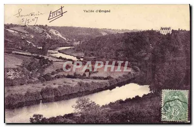 Vale de Origné — vista panorâmica com castelo — editor não identificado