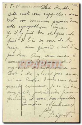 Dauphiné — Estrada de Clelles a Mens — O Ponte de Sandon — Edição H. S. Grenoble — Verso