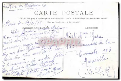 PARIS - Invalides — widok dachu — wydawca nieznany — Rewers
