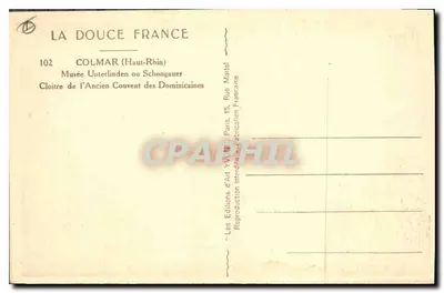 Cloître de l'Ancien Couvent des Dominicaines — Colmar (Haut-Rhin) — Les Éditions d'Art Yvain, Paris — Verso