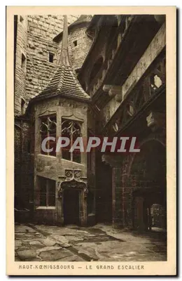 Haut-Kœnigsbourg — O Grande Escalier — Braun & Cie Editores