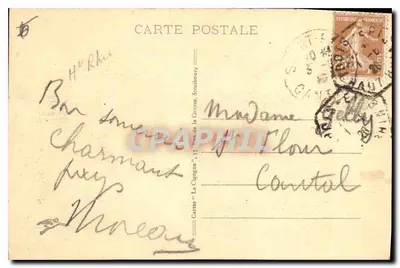 Trois-Épis (alt. 700 m.) — widok z lotu wsi i budynków — wydawca Kartki 'La Cigogne', Strasbourg — Rewers