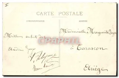 Besançon - Rzeka Doubs przy Micaud - Most Brégille i twierdza — wyd. Gaillard-Prêtre, Besançon — Rewers
