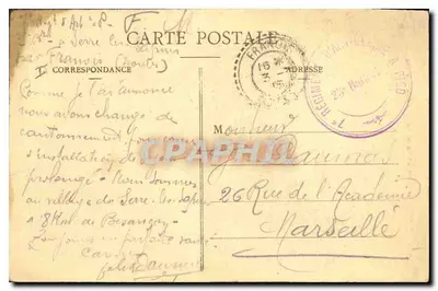 Besançon-les-Bains - A Ilha dos Pombos e a Cidadela — Coleção Artística - Cliché Ch. Laroux — Verso
