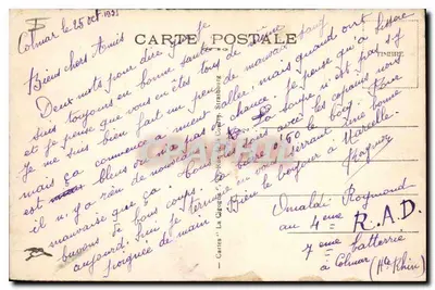Colmar — A Prefeitura — Carte postale n°5162 — Verso