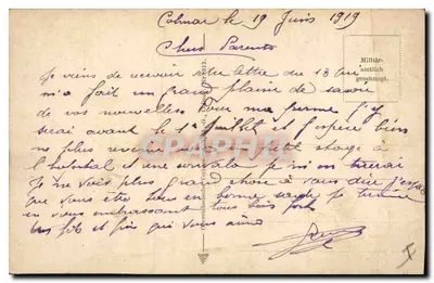 Colmar i. Els. - Kopfhaus — editor não identificado, número de série não visível — Verso