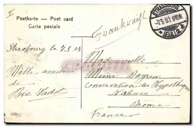 Strasburg — Prosta domowa przy Orangerii — wydawca nieznany — Rewers