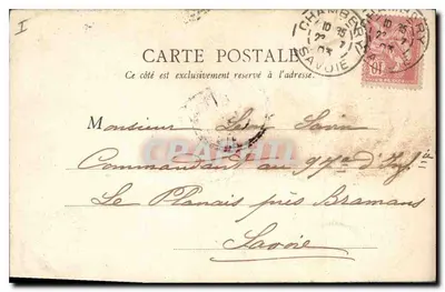 Chambéry — Estátua de A. Faure (1557-1624) — B. F. Paris — Verso