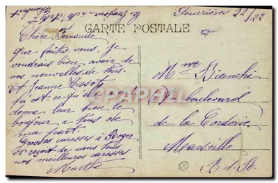 Marselha — Monumento dos Mobiliés e a Igreja das Reformadas — Verso