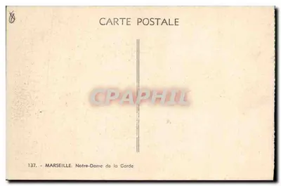 Marseille — Notre-Dame de la Garde — onbekende uitgever, n° 137 — Achterkant